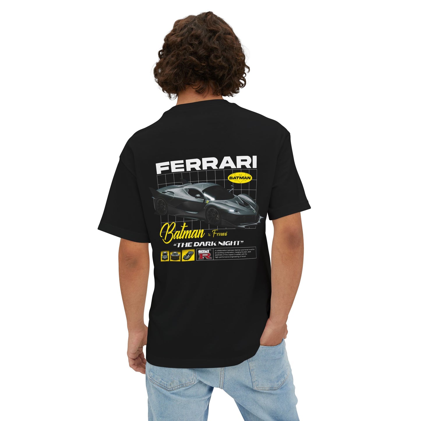 Batman X Ferrari - Unisex Heavyweight Oversized T-Shirt