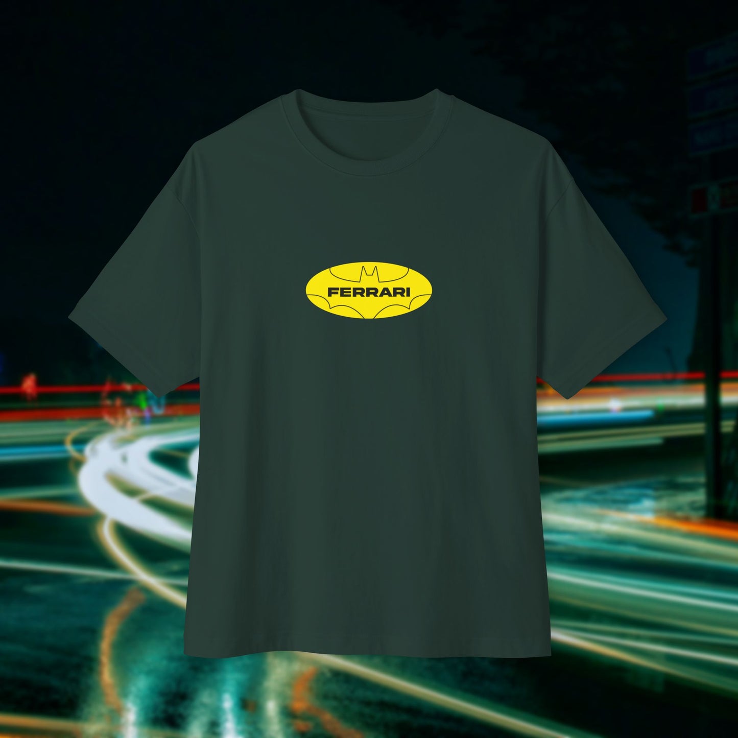Batman X Ferrari - Unisex Heavyweight Oversized T-Shirt