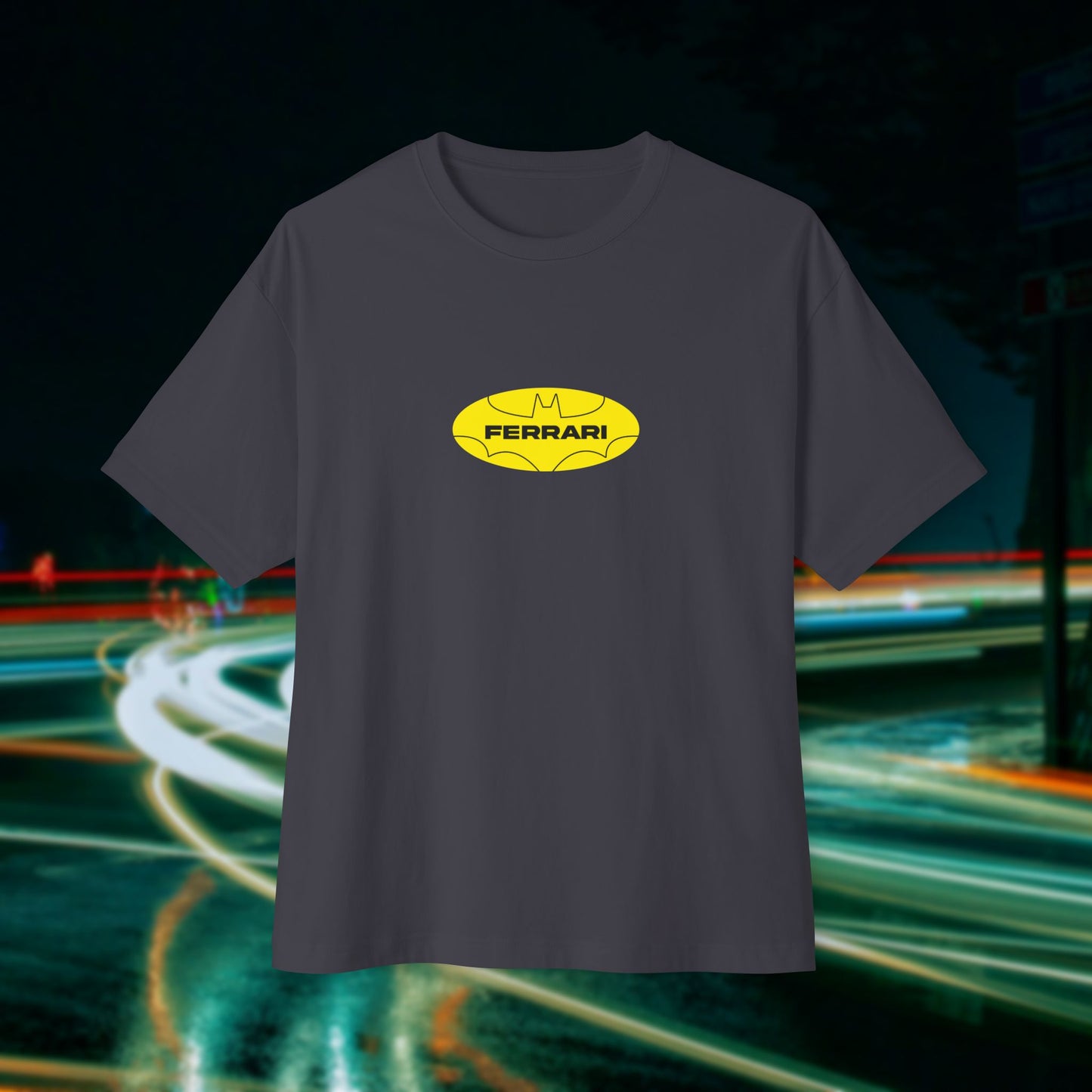 Batman X Ferrari - Unisex Heavyweight Oversized T-Shirt