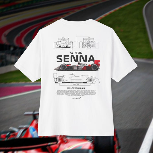 Ayrton Senna - Unisex Heavyweight Oversized T-Shirt