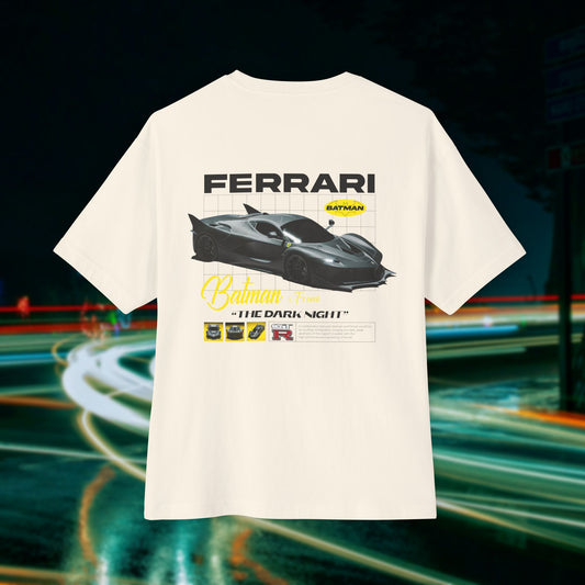 Batman X Ferrari - Unisex Heavyweight Oversized T-Shirt